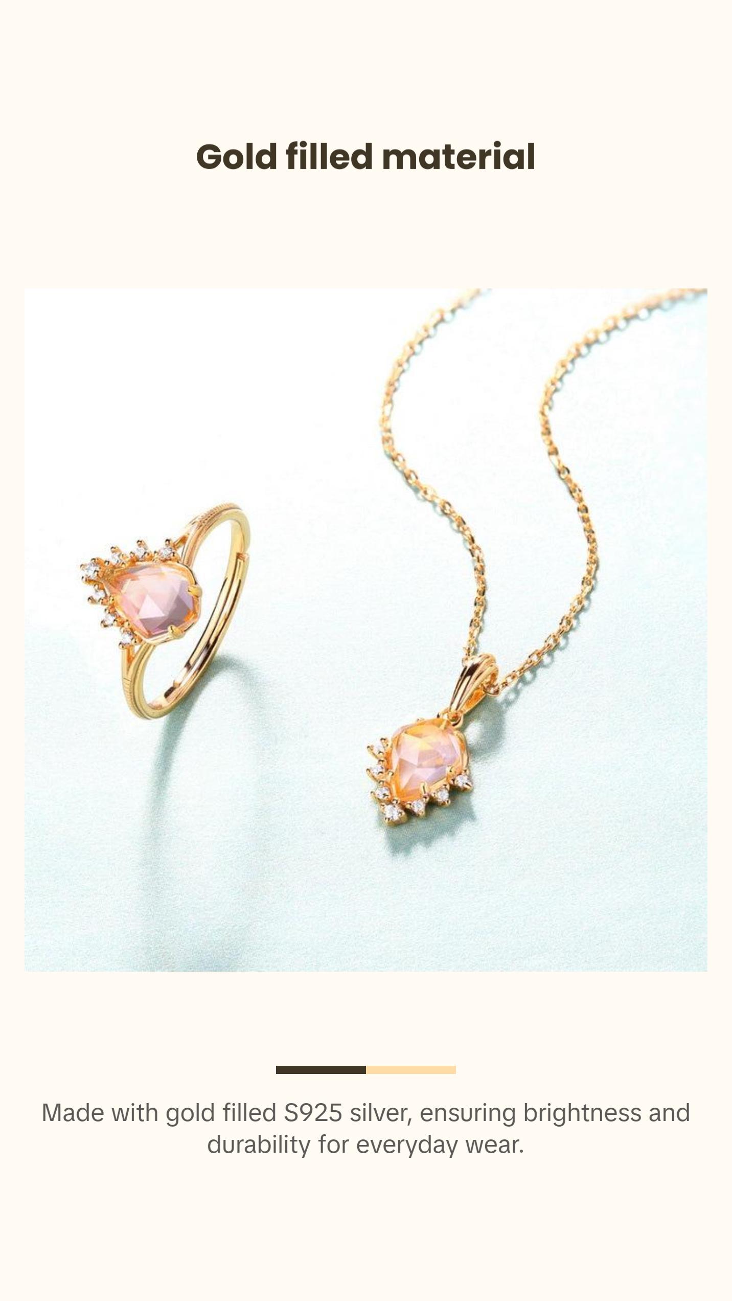 Rose Quartz Dainty Pendant Necklace