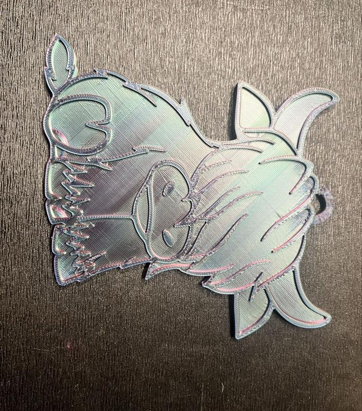 3D Printed Wall Decor Counter with Unique Holographic Design and Durable Materials.