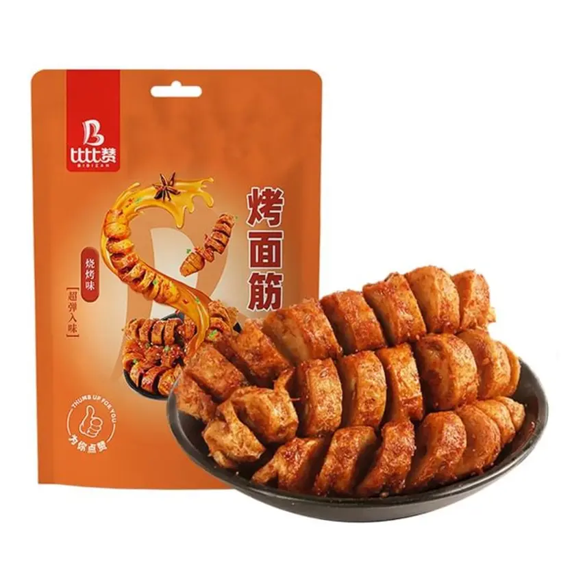 BiBiZan Spicy/Barbecue  Grilled Gluten Snack Sticks - Popular Chinese "Latiao" for Late Night Cravings & Binge Watching - 280g – On‑the‑Go, Individually Wrapped,  Shareable Snack