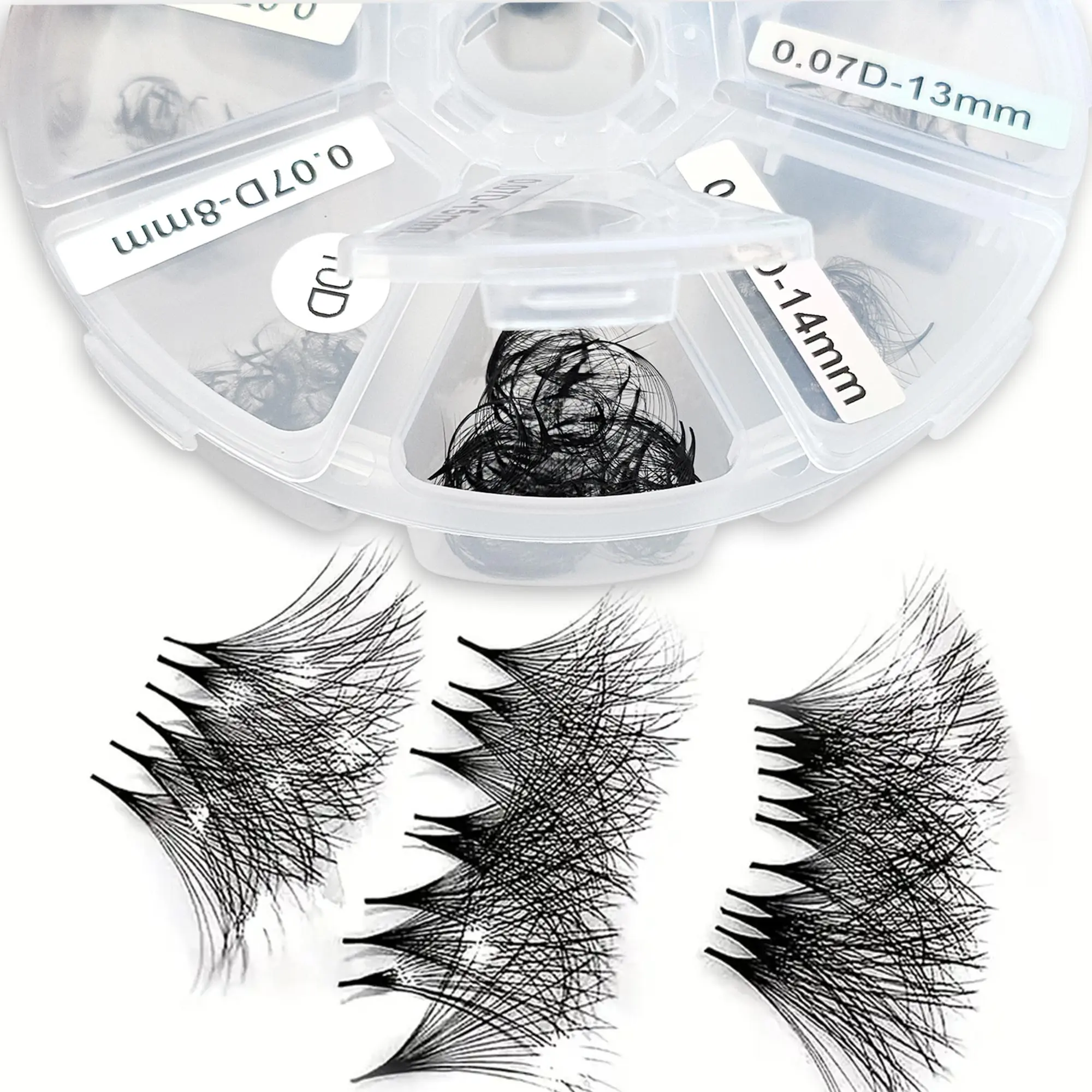 Mixed Length Individual False Eyelashes, 1 Box Natural Look Eyelash Extensions, Self Grafting Curl Eyelashes, DIY False Eyelashes, Synthetic Lashes, Curly Lashes, Longer Looking Lashes