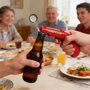 Creative Bottle Opener - 1 Count Fun Design Perfect for Family Gatherings BBQs and Outdoor Events CapGunChallenge