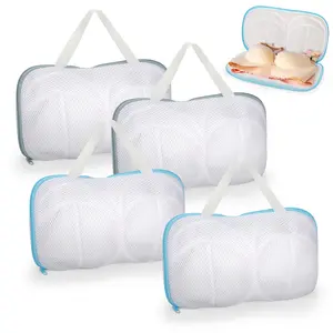 4Pcs Anti-Deformation Bra Laundry Mesh Bags - Underwear Washing Protector with Zipper Closure,Lingerie Bags for Washing Delicates,Ideal for Lingerie Care