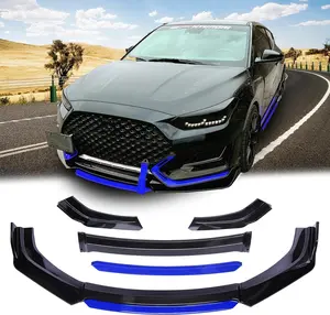Round Corner Adjustable Car Front Bumper Lip Splitter Chin Spoiler Body Kit Guard Wing Protector Diffuser,Universal For Cars Sedans Suvs Pickup Trucks