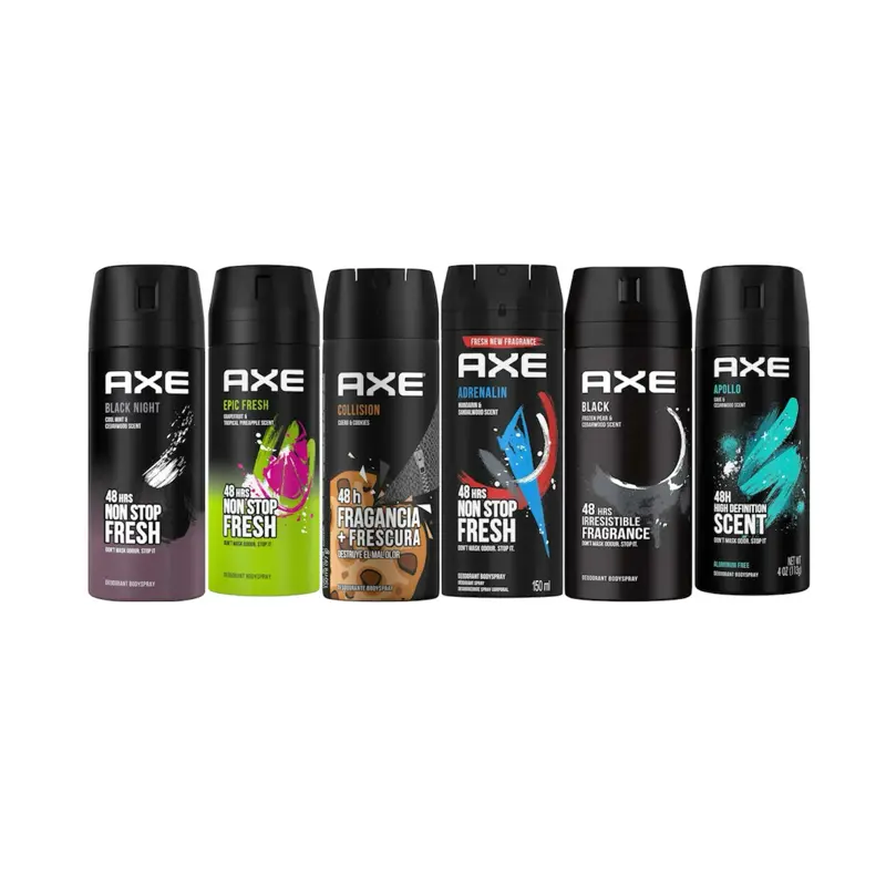 Axe Men’s Daily Deodorant & Body Spray Cleanser 150ml Pack of 6 Choose Below
