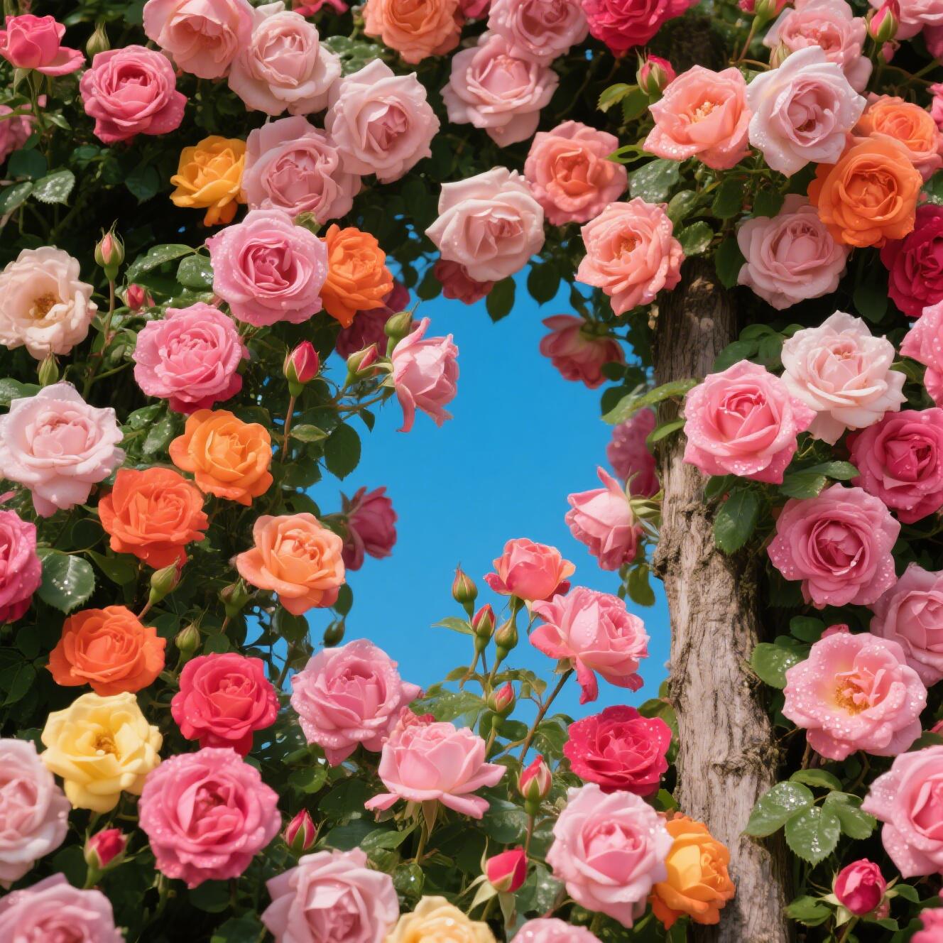 200 Pcs Climbing Rose  Seeds for Planting Outdoor-Perennial Rare Rose Flowers Plant for Your Grarden Home