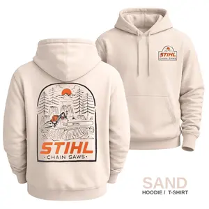 Stihl Chainsaw Hoodie, TShirt 2 Sided, Lumberjack Chainsaw Forest Graphic Tee