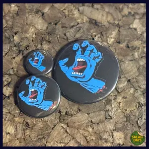 Skate or Die -Button/Bottle Opener- Hand