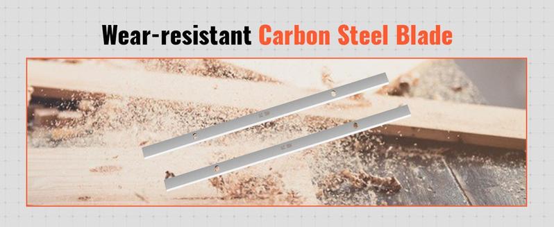 VEVOR Thickness Planer,  Single Speed, 13" Width Worktable Benchtop Planer, Two-Blade, 15-Amp 1800W Powerful Motor, 12" Extended Infeeding Table, Low Noise for both hard & soft wood material removal