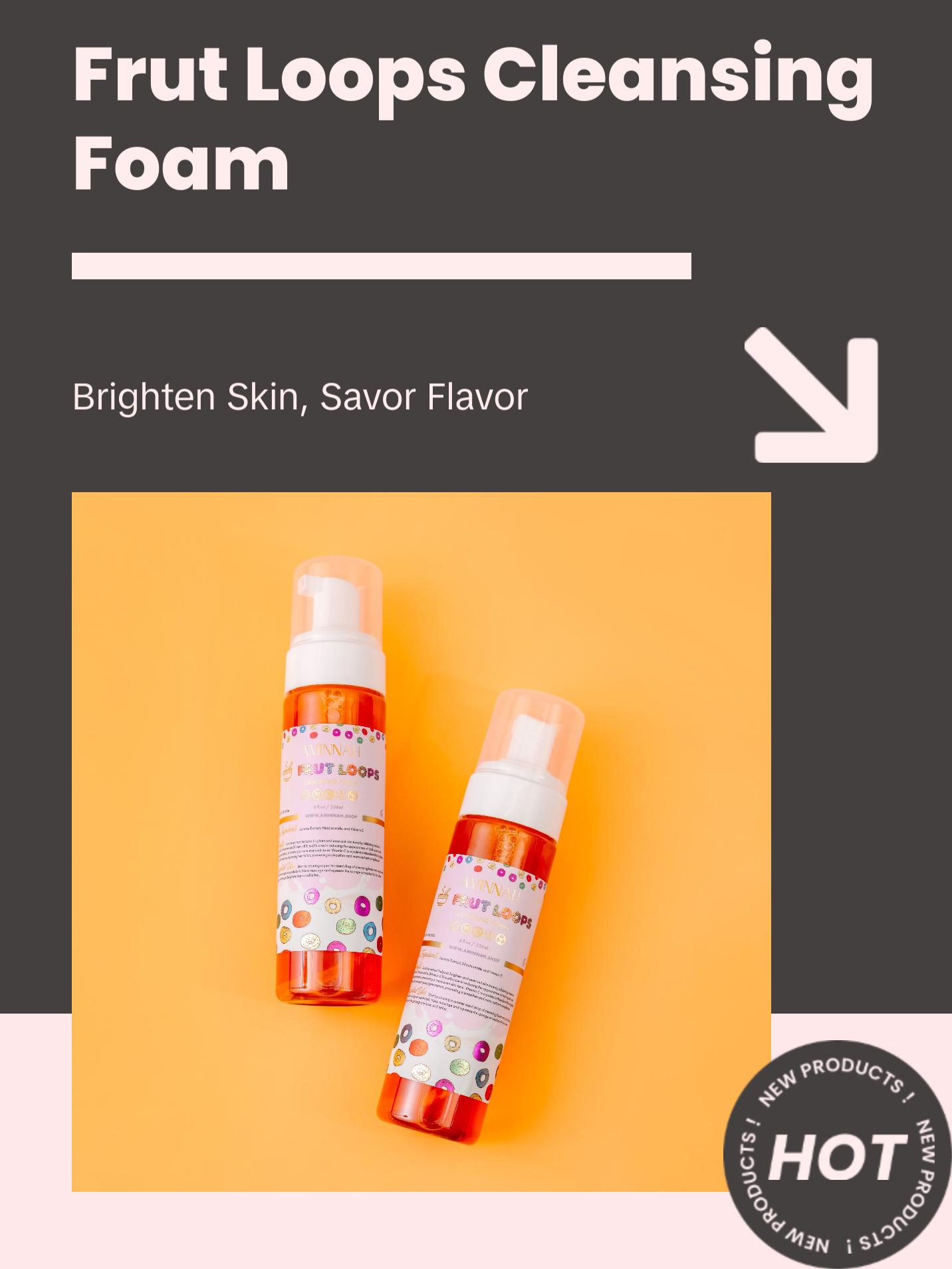 Frut Loops Cleansing Foam - Gentle Cleanser for Daily Skincare with Aroma and Fragrance