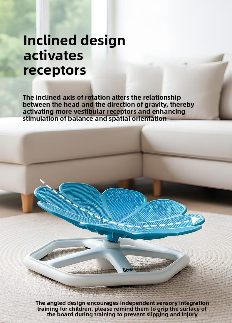 Spinning Chair for Kids, Flower-Shaped Sensory Spinning Chair for Balance & Coordination, Sensory Chair,  Sensory Toys for Coordination Balance Focus (Pink)