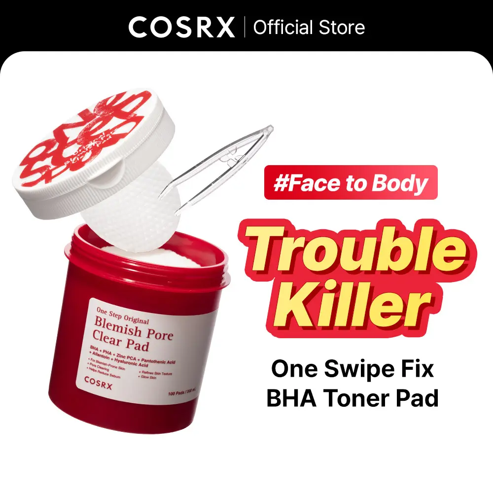[RENEWAL] [COSRX Official] Acne Care Blemish Pore Clear Pad | Exfoliating Toner Pads for Acne, Blackheads & Pore Care (BHA + PHA + LHA) Skin Repair