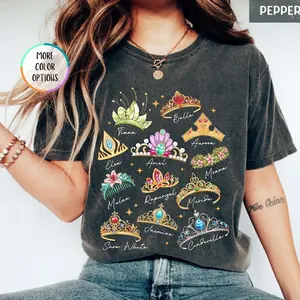 Adult/Youth/Toddler Princess Crown Shirt, Fairytale Princess Graphic Tee, Royal Girl Trip T-Shirt, Fantasy Princess Aesthetic Unisex Top [Comfort Color - Gildan]