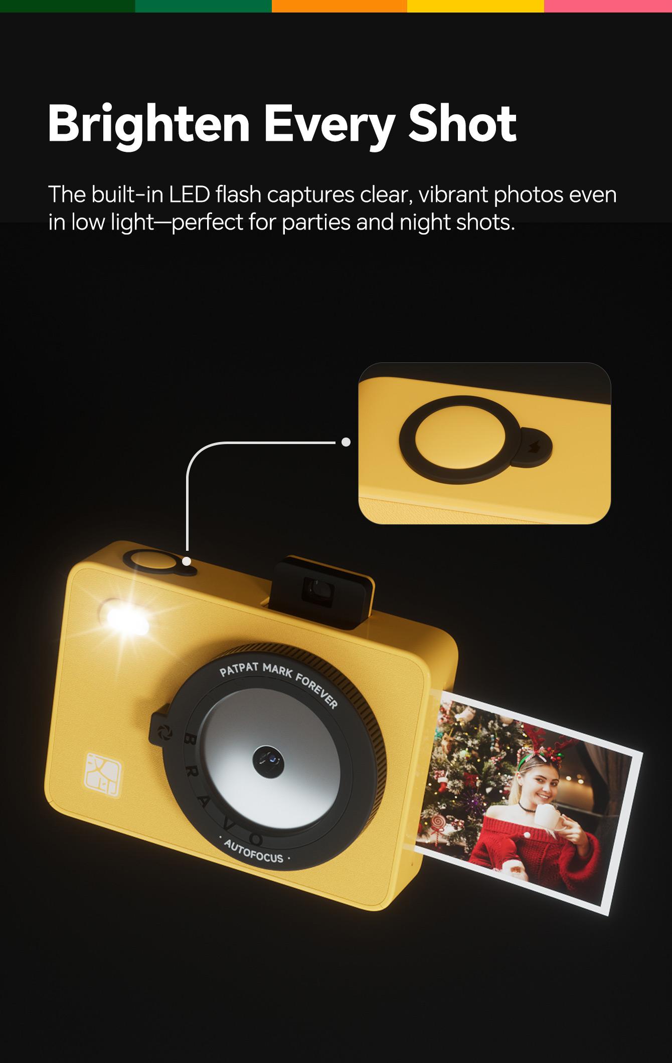 Hanin Z5S Instant Print Camera - Capture Memories in 2x3 Instant Prints, Compact & Lightweight, Perfect for Couples’ Photos, Scrapbooking, and Creating Lasting Moments Together