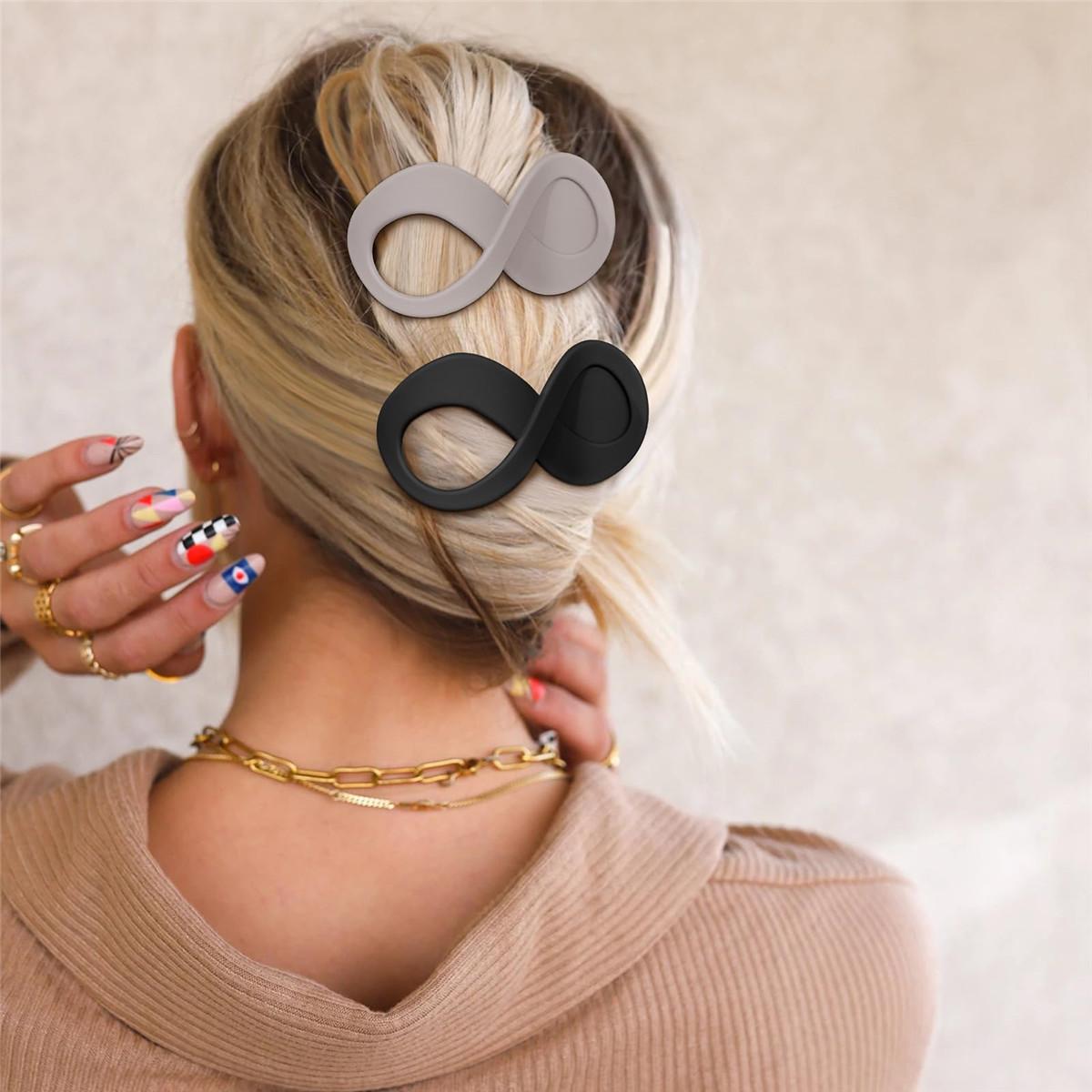 Fashion French Flat Hair Clips for Women 6-piece Suit Elegant Flat Claws for Thin Thick Hair Strong Hold No Slip Grip Hair Claw Clips for Women Girls Fashion French Flat Hair Clips for Women 6-piece Suit Elegant Flat Claws for Thin Thick Hair Strong Hold No Slip Grip Hair Claw Clips for Women Girls