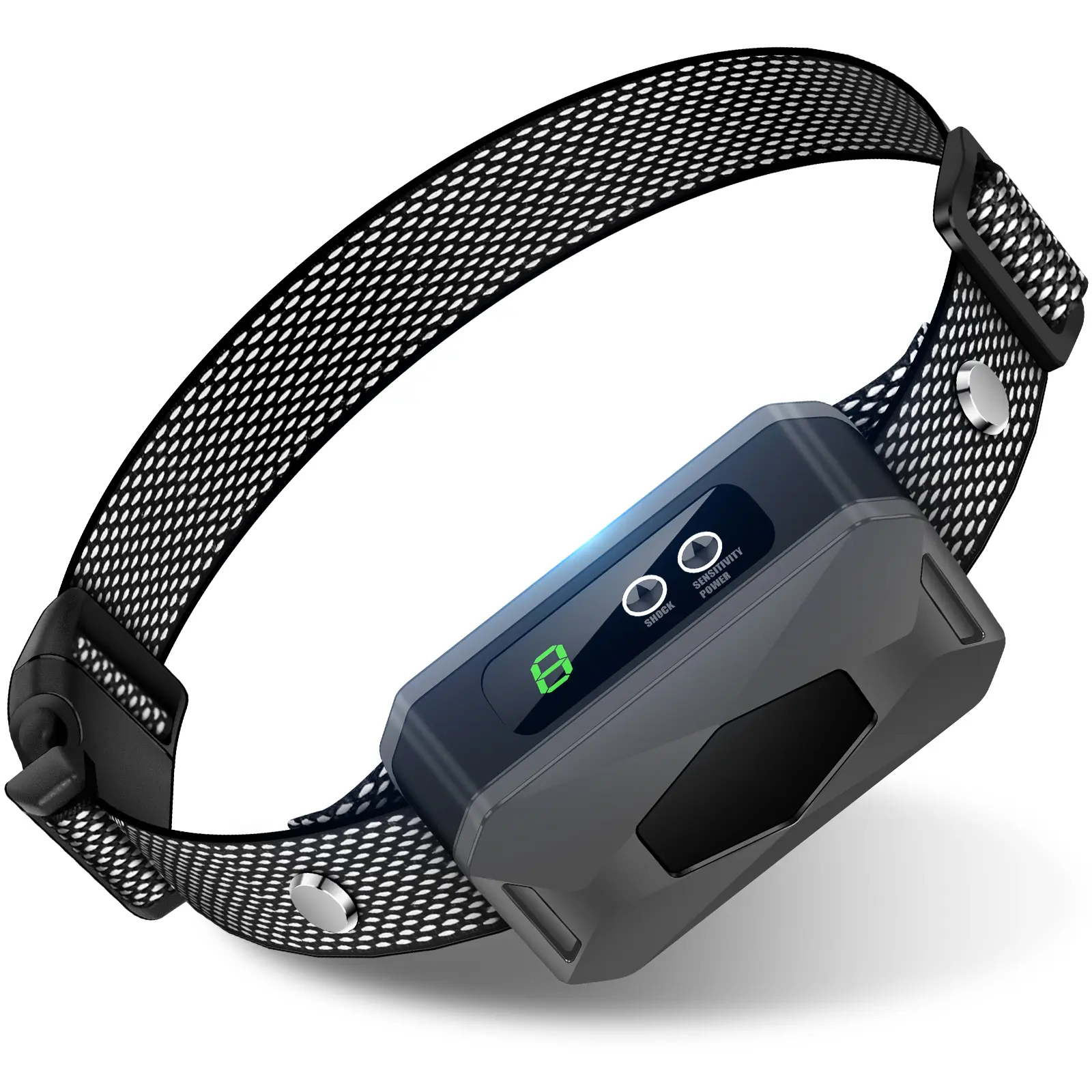 Dog Bark Collar for Large Medium Small Dogs, Rechargeable Smart Bark Collar, Anti Barking Training Collar with 5 Adjustable Sensitivity Beep Vibration (Grey) Automatic