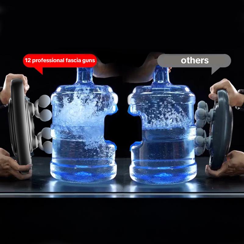 12-Head Massage Gun with 30 Levels & 3 Modes Deep Tissue Percussion Massager for Back Shoulders Legs and Foot Pain Relief Quiet Muscle Massage Gun