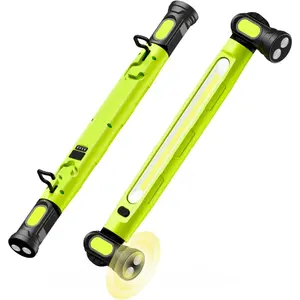 Under Hood Work Light Bar, 3000LM LED Magnetic Light Bar with Hooks, 5200mAh Cordless Rechargeable Hood Light for Mechanic/Car Repairing/Garage-Green