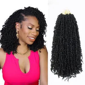 Yanky Twist Crochet Hair 8inch/12inch/14inch/16inch 10 Packs Spring Mini Twist Crochet Hair Bohemian Passion Twist Braiding Hair For Black Women