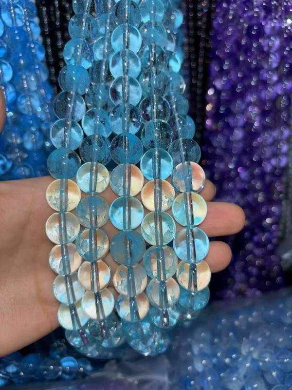 【A001 】DIY 14mm 40pcs Glass Beads Regular Crystal Beads Natural Semi-finished Versatile Bracelet Necklace Making Beads Making