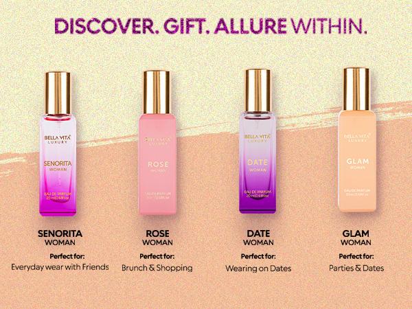 Bellavita Luxury Midnight Mischief Gift Set | Honey Oud & Women’s Gift Set | Sweet Oud & Feminine Signature Scents | Valentine’s Day Perfume Combo for Couples | Long-Lasting | Vegan & Cruelty-Free