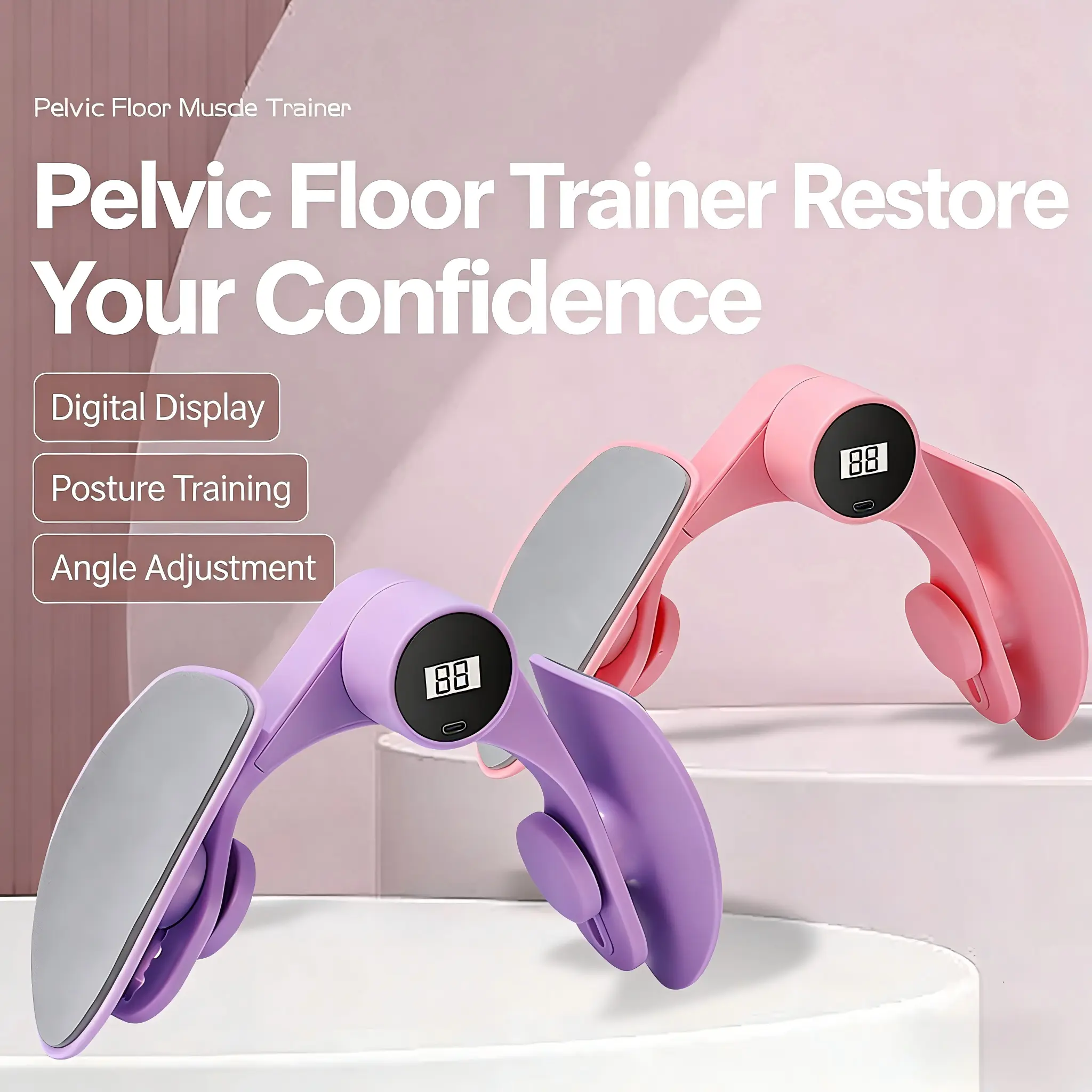 Home Fitness Equipment, Leg & Hip Workout Equipment, Pelvic Floor Muscle Trainer & Thigh Trainer for Men & Women, Inner Thigh & Glutes Exercise Machine, Core & Lower Body Training Gear for Home Gym