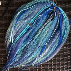 DreadGemsCraft 50 DE Boho Braid Set 21.7in Arctic Ocean Mix