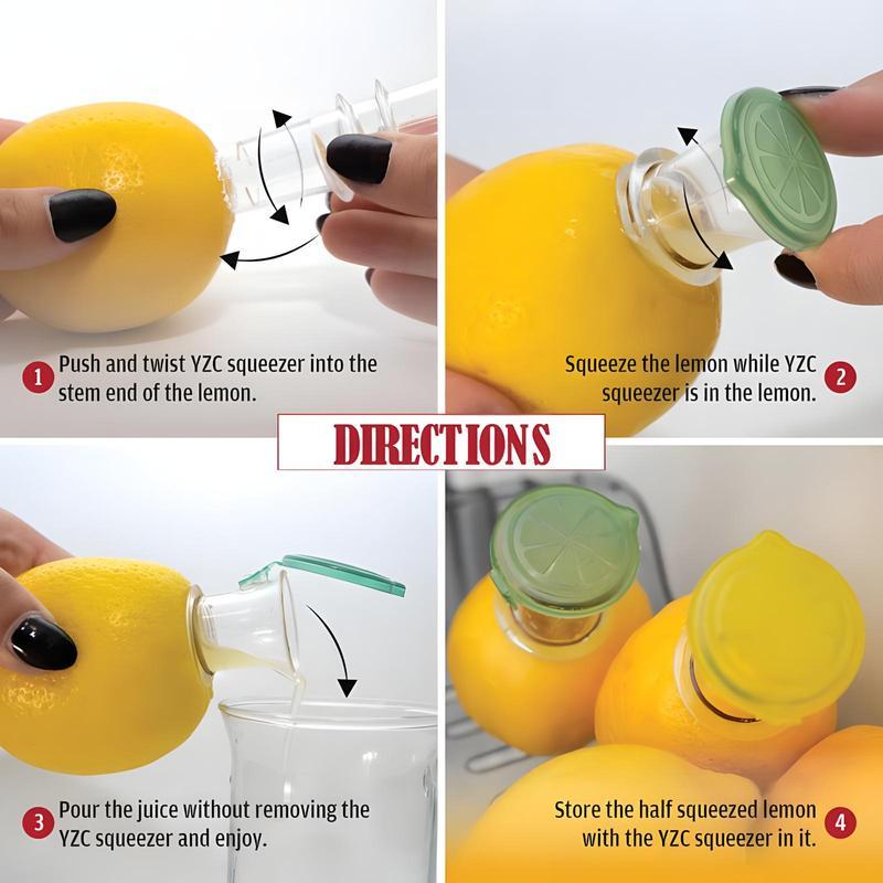 Collection 2-Pack BPA Free Plastic Lemon Squeezer Lime Juicer Kitchen Fruit kitchen gadgets Utensils Bottles Stackable Soda Can Organizer for Fridge