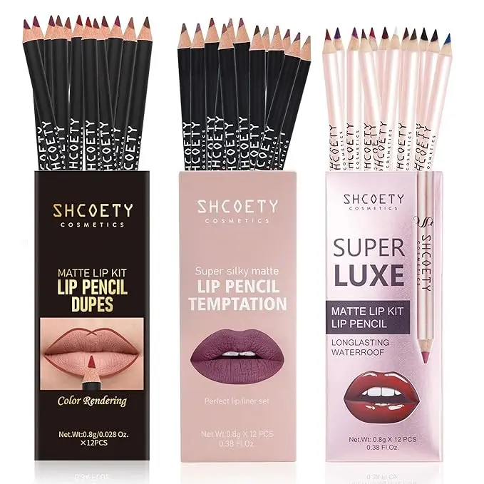Summer Makeup, Matte Lip Liner Set, Waterproof, Richly Pigmented, 36 Assorted Colors.