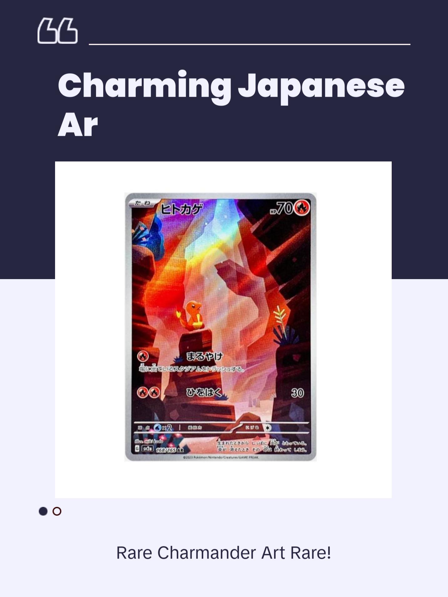 Charmander AR 168/165 - SV2a: Pokemon Card 151 - 2023 Japanese Card - TikTok Shop Charmander AR 168/165 - SV2a: Pokemon Card 151 - 2023 Japanese Card - TikTok Shop