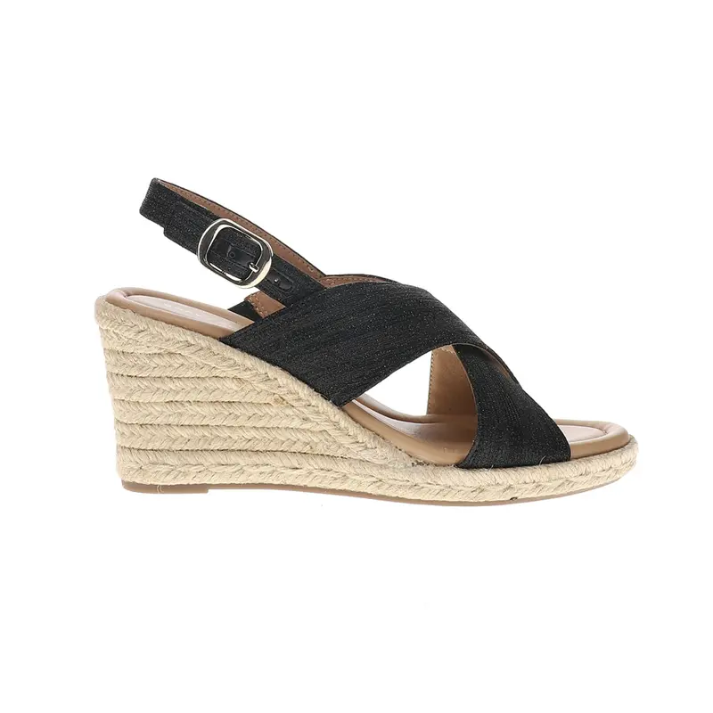 Easy Spirit Womens Ariane Espadrille Slingback Casual Sandals Casual Mid Heel 2-3" - Black