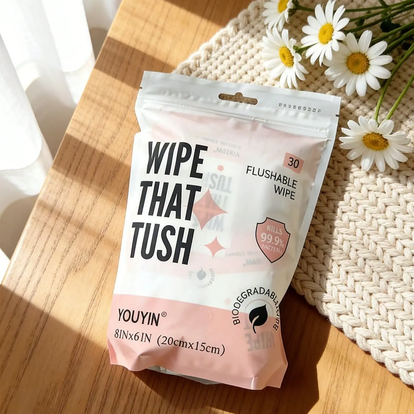 Flushable Wet Wipes for Household Use, Soft & Gentle Toilet Tissue, Ideal for Daily Hygiene, Convenient and Discreet Cleaning Solution, Biodegradable Wipes, Biodegradable Cleansing Wipes
