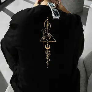 Geometric Mountain Nature T-Shirt, Minimalist Boho Graphic Tee