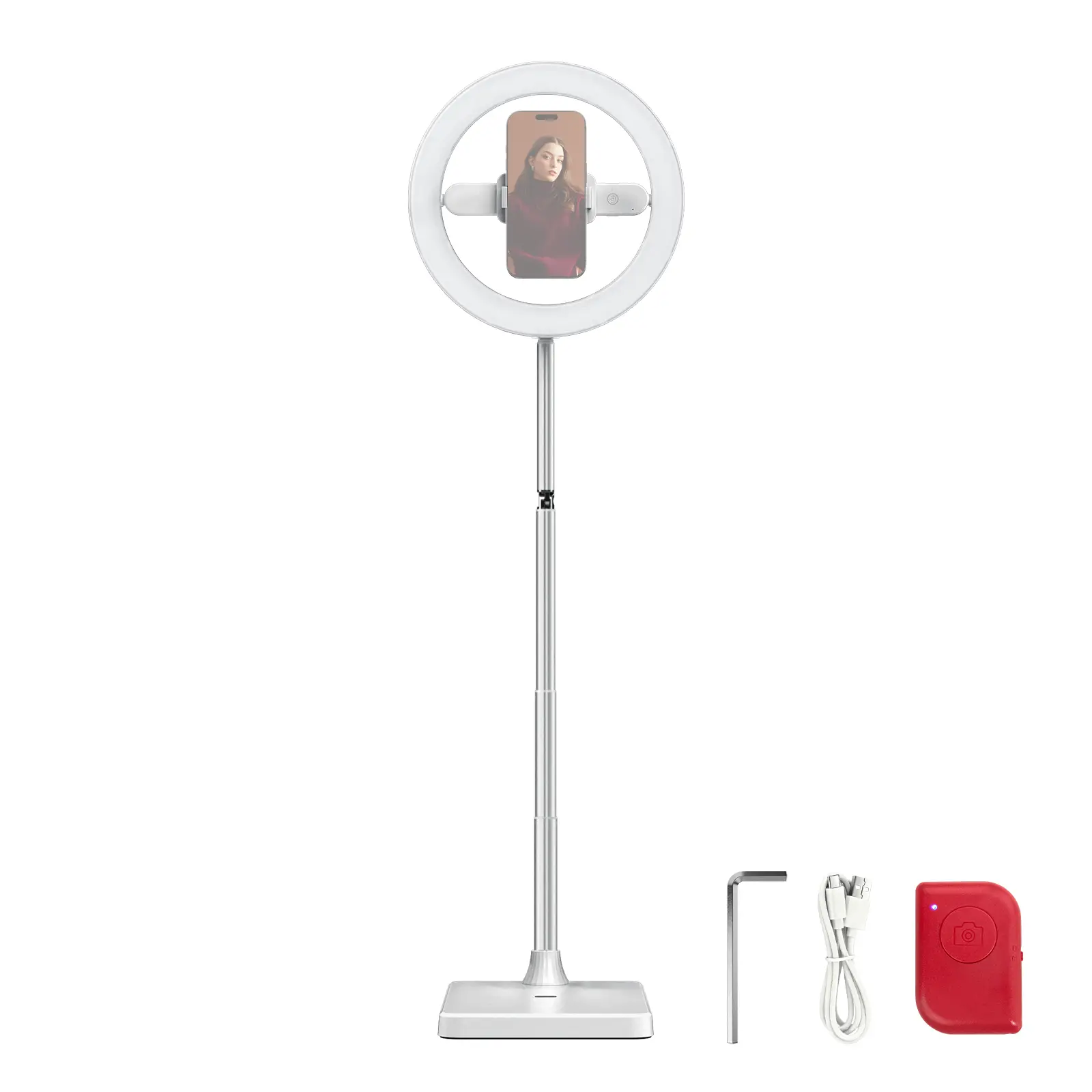 NEEWER N18 10" 7W LED Ring Light with Stand/Phone Holder Mount/3 Color Modes, 69" Telescopic Selfie Ringlight, Lighting for iPhone Streaming Makeup Lash Studio Video Recording