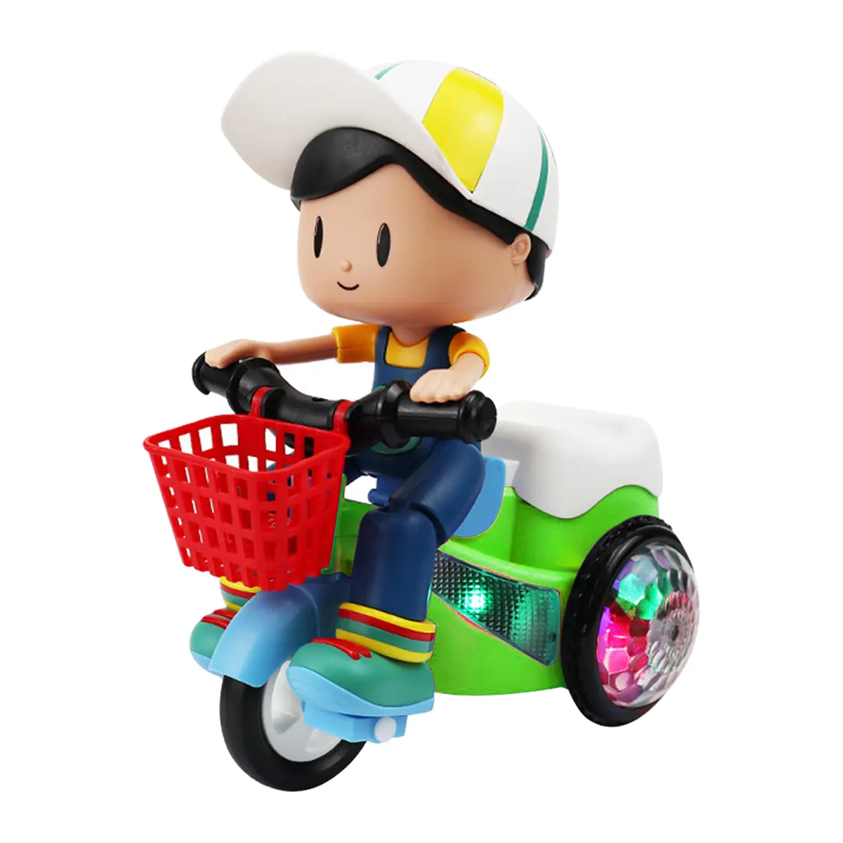 Kids Electric Stunt Tricycle - Toddler Ride-on with Lights, Music, Wiggling Action, Obstacle Avoidance & Play Function, Gift Idea for Sports & Outdoor Play