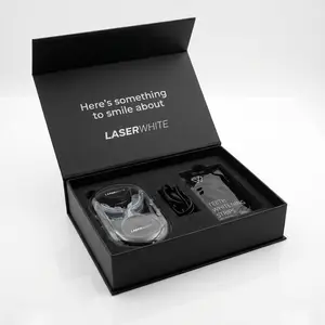 LaserWhite LED Teeth Whitening Kit for Men with Whitening Strips & Remineralizing Toothpaste