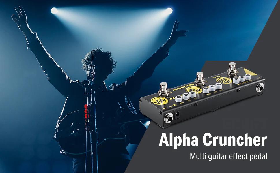 Donner Alpha Cruncher Multi Effects Guitar Pedal Distortion Chorus Delay with Power Adapter