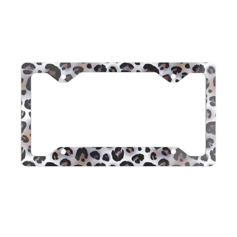 Leopard License Plate Frame, Cute Leopard Print Car Accessory, Animal Print License Plate Holder, Decorative Vehicle Tag Frame, Aesthetic Car Decor, Animal Lover Gift