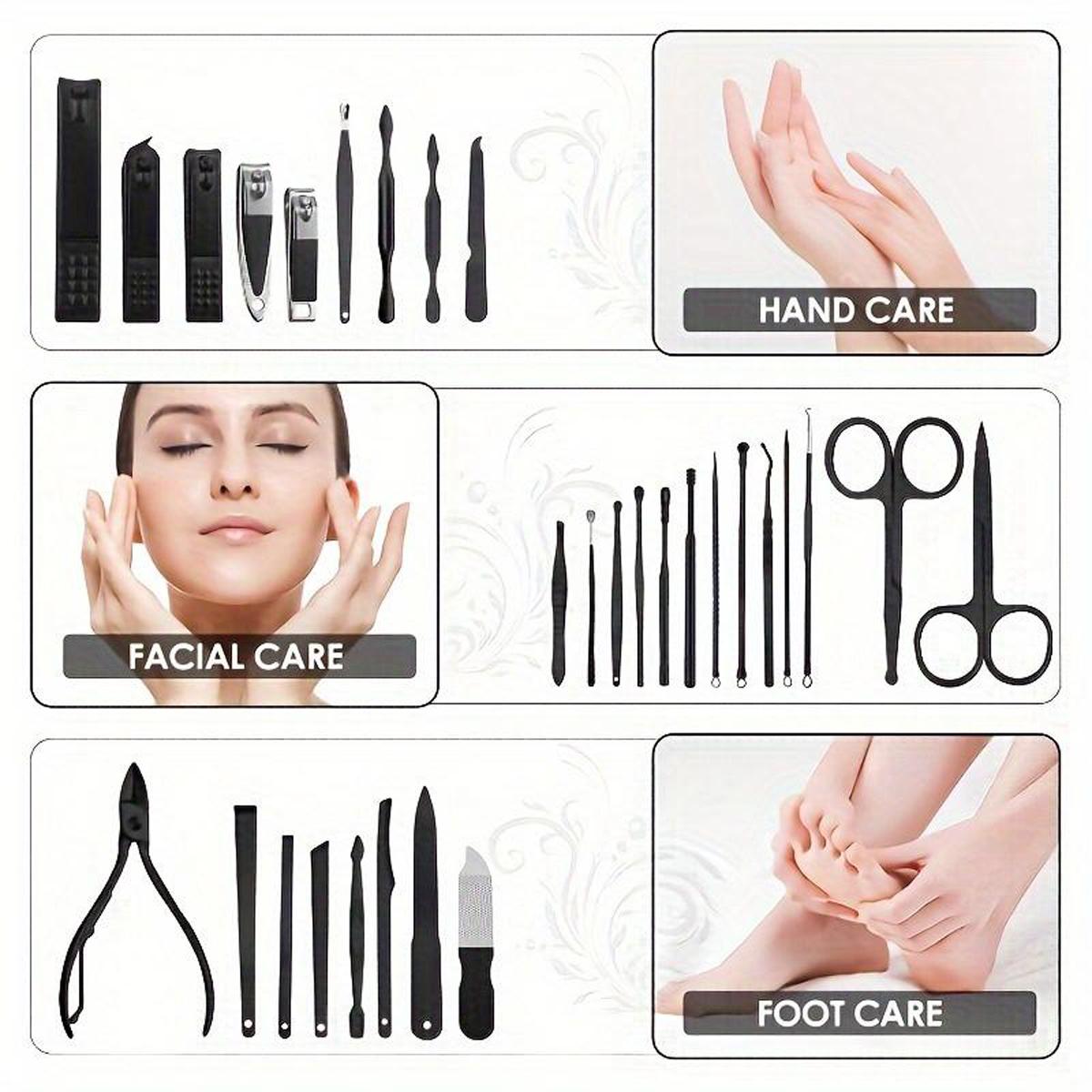 8/24/15pcs Professional Nail Clipper Set with Storage Case, Portable Manicure & Pedicure Tool Set, Nail Cutter Kit Wallet, Nail Care Tool for Home & Travel, Body Care Products, Thanksgiving and Christmas gifts