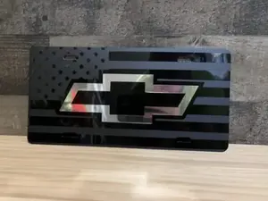 Chevy License Plate, Truck Car tags White 100% Aluminum 12" x 6" with 4 Holes for Easy Installation Made in USA