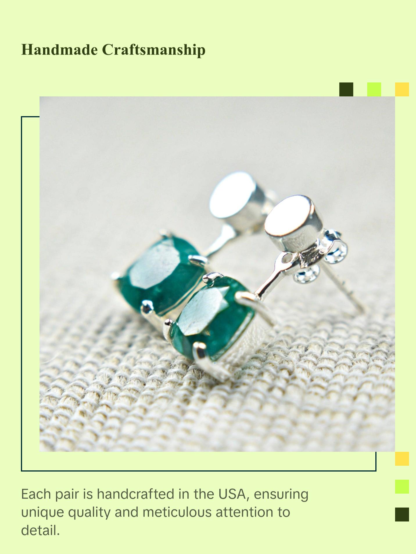 Emerald Jacket Dangle Earrings
