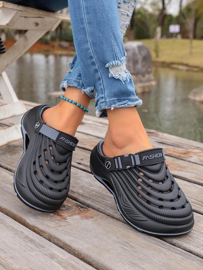 Ubetif Summer Women's Clogs Outdoor Thick Sole Non-Slip Odor Resistant Durable Quick Drying Soft Beach Sandals