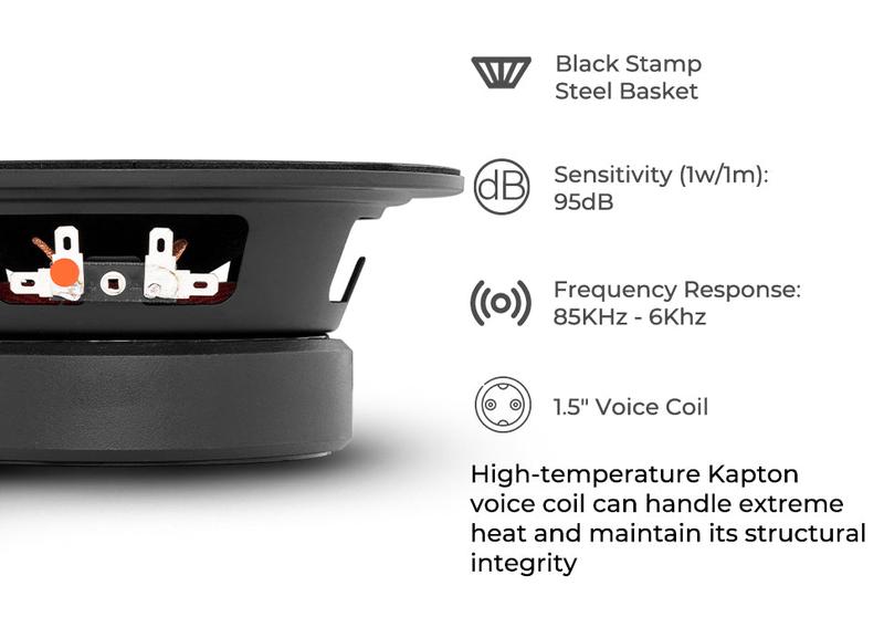 PRO 6.5" Mid-Range Loudspeaker with Bullet | 140W RMS 4-Ohm