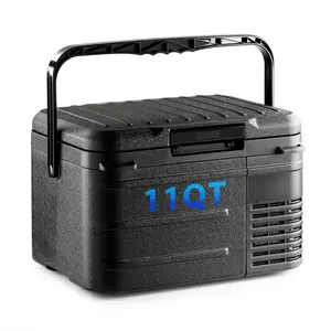 DollarDash 12 Volt Refrigerator, Compressor Electric Cooler, Car Fridge -4℉~68℉, Portable Refrigerator 12V/24V DC 110-240V AC, Compact Freezer for Vehicle RV Camping Truck Boat Travel, Black