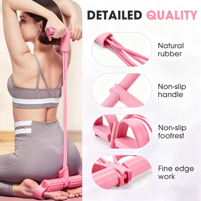 Multifunction Pedal Resistance Band Lightweight Portable Elastic Pull Rope for Home Gym Office & Outdoor Full Body Workout Sit-up Yoga Abdominal Training Exercise Band with Resistance Rope Yoga Enthusiast Adjustable Training Bench Set