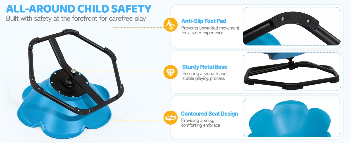 Widest Spinning Swivel Chair For Autistic/ADHD,220Lb Maximum Weight,Sensory Furniture,Sit and Spin Toy for Balance & Coordination, Autism & ADHD Sensory Spinner Seat, Non-Slip Design, 360° Rotating Training Living Room Ergonomic kids outdoor play Children Widest Spinning Swivel Chair For Autistic/ADHD,220Lb Maximum Weight,Sensory Furniture,Sit and Spin Toy for Balance & Coordination, Autism & ADHD Sensory Spinner Seat, Non-Slip Design, 360° Rotating Training Living Room Ergonomic kids outdoor play Children