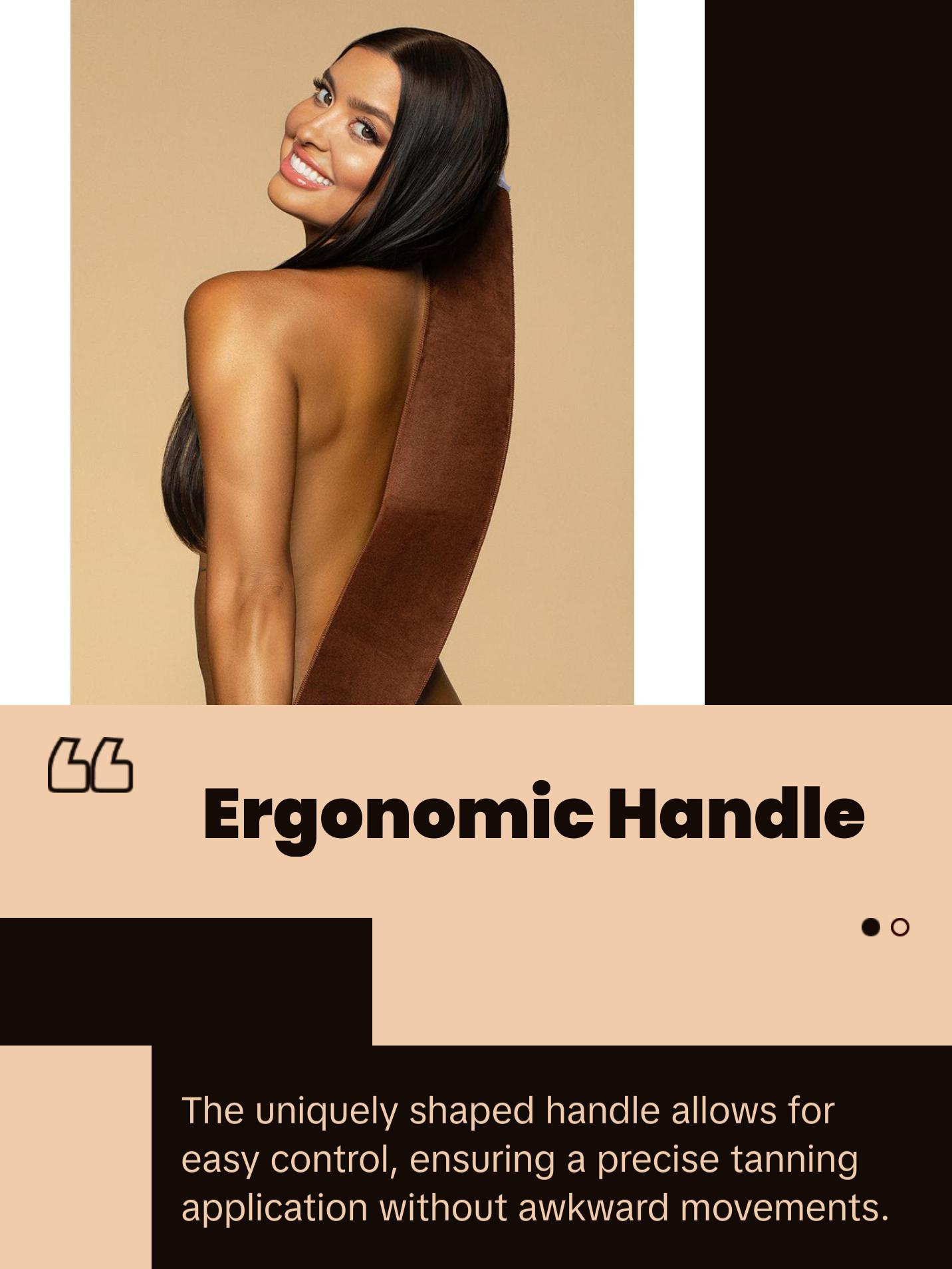 Back Self-Tanning Applicator Mitt - Perfect for hard to reach areas like the back and neck, Ensures are flawless self-tan application, Soft Velvet