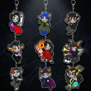 Homestuck Keychain - Gamzee Makara Karkat Vantas Feferi Peixes Tavros Nitram Nepeta Leijon Acrylic Keychains, Cute Keyring Accessory, Fun Charm For Backpack Or Purse | High Quality and Customer Favorite Items
