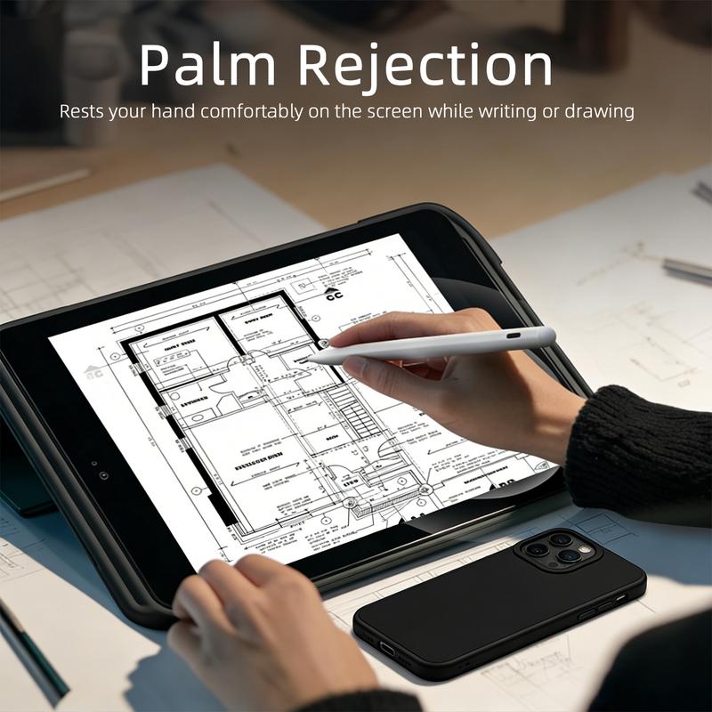 Stylus Pen for iPad Fast Charge with Palm Rejection Tilt Sensitivity Active Touch Screen Pencil Compatible with iPad 6/7/8/9/10 Pro12.9&11 Air3/4/5 Mini5/6