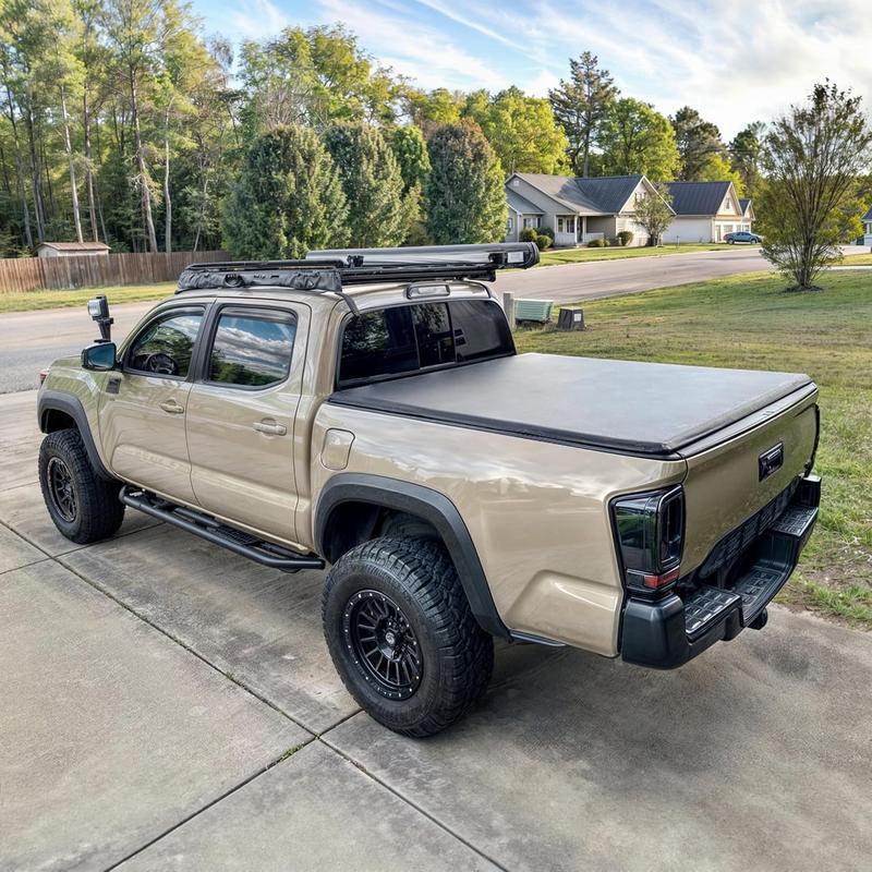 OEDRO Soft Roll up Truck Bed Tonneau Cover For 2014-2018 Chevrolet Silverado/GMC Sierra 1500, 2015-2019 Chevrolet Silverado/GMC Sierra 2500HD 3500HD, 2019 Chevrolet Silverado 1500 Legacy, 2019 GMC Sierra 1500 Limited, 6.6 ft Bed