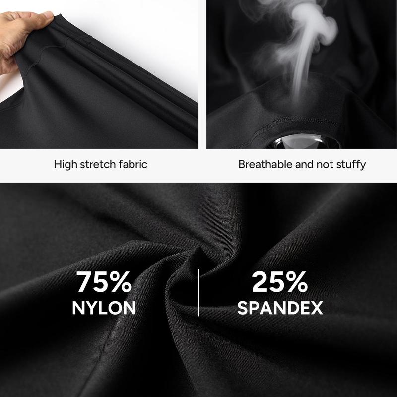 Nebility Men's High Compression Long Sleeves Quick Dry Moisture Wicking Shirts for Fishing Workout Gym UPF SPF Sun Protection T-Shirts with High Elasticity compression shirts